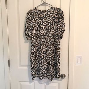 Zara puffed sleeves floral dress